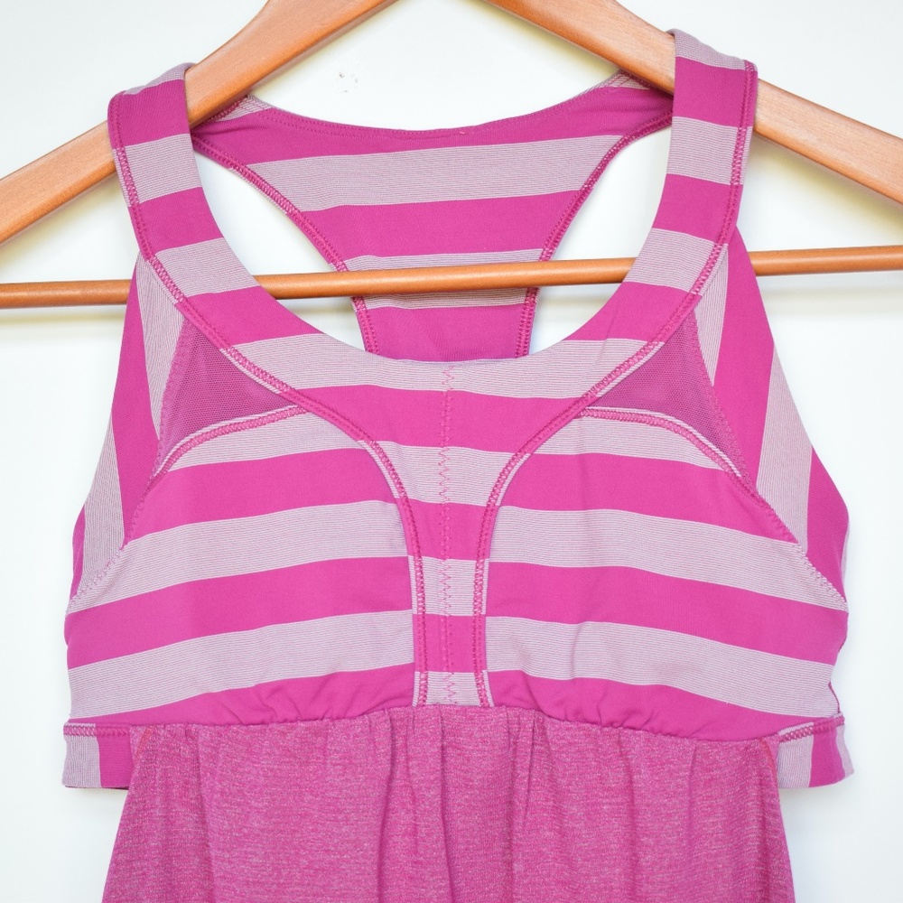 Lululemon 2-IN-Run Tank SZ 6 Heathered Raspberry - Picture 3 of 7